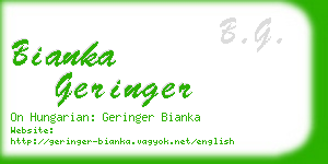 bianka geringer business card